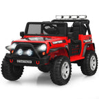 SEDOL 2-Seater Kids Ride-On Truck 12V Battery Powered Electric Car with Parental Remote Control Spring Suspension Rocking Mode and Bluetooth/USB Audio – 50kg Capacity