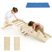 3-in-1 Wooden Climber Arch with Ramp & Rocker – Indoor Toddler Playset
