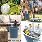 Portable Cooler Side Table – 3-in-1 Ice Chest, Side Table & Bottle Opener Unit