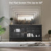 Modern Wooden TV Stand with Tempered Glass Doors for Tvs up to 50''
