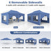 Pop-Up Canopy Gazebo Tent with 6 Removable Sidewalls & Carry Bag