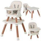 SEDOL 6-in-1 Ultimate Baby-to-Toddler High Chair & Activity Station with Building Block Tabletop Parental Booster Seat and Waterproof PU Leather Cushion – 25kg Capacity