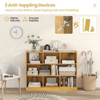 3-Tier Wooden Cube Bookcase with 8 Compartments