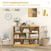 3-Tier Wooden Cube Bookcase with 8 Compartments