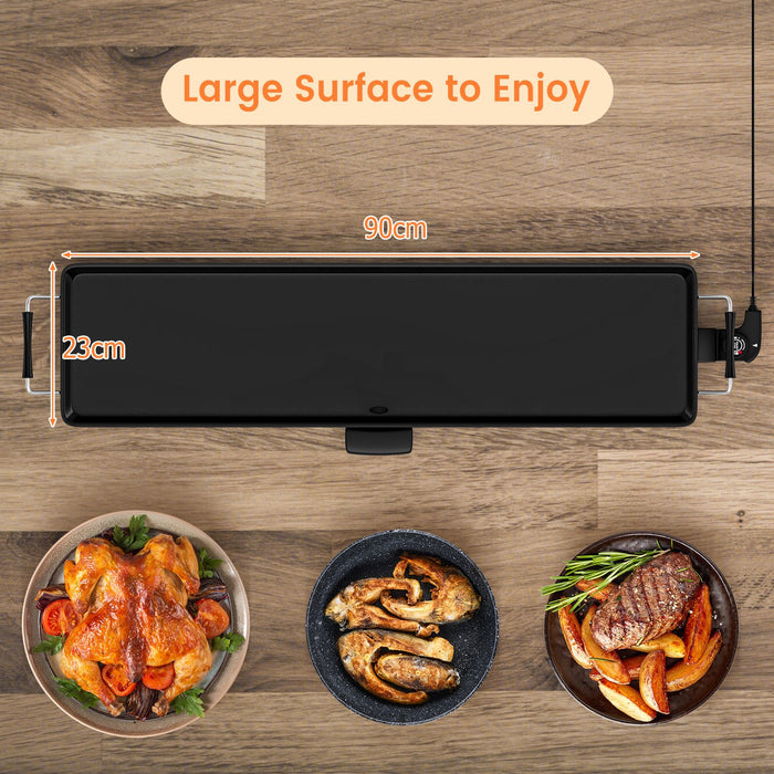 XXL Teppanyaki Table Grill – 90 × 23 cm XXL Electric Teppanyaki Hot Plate 2000W