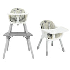 SEDOL 5-in-1 Convertible Baby High Chair & Independent Play Table Set with 5-Point Safety Harness 2-Position Removable Tray and Waterproof Easy-Clean Cushion