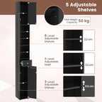 180CM Tall Freestanding Bathroom Cabinet with 2 Doors and 1 Drawer