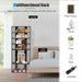 Extra Wide Wooden Vertical Shoe Rack with 7 Shelves