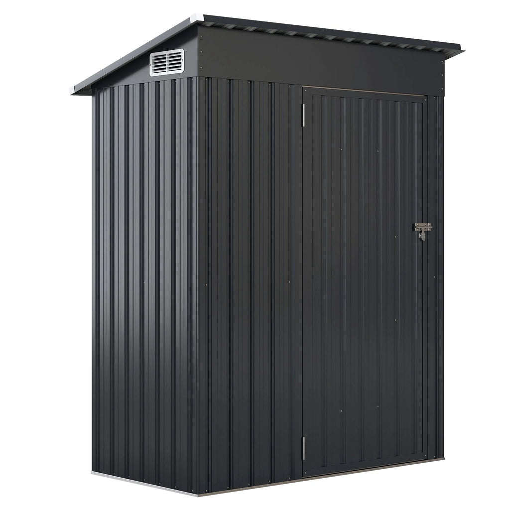 All-Weather Outdoor Storage Shed – Waterproof Garden Utility Cabinet with Sloping Roof