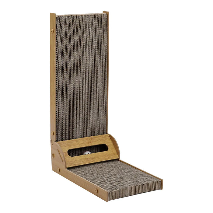 L-Shaped Cat Scratching Board – Sturdy Corrugated Cardboard Cat Scratcher