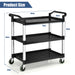3-Tier Multifunctional Utility Cart with Flexible Wheels