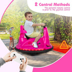 SEDOL 12V High-Performance Kids Bumper Car with 360° Zero-Turn Dual Joysticks Parental Remote Control LED Surround Lighting and Integrated USB/Story Hub