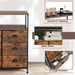 2-Tier Dresser with 6 Removable Fabric Drawers and Wooden Top