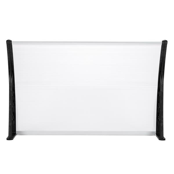 120x80cm Door Canopy – Outdoor Rain Cover Awning for Front Door, Window or Patio (White/Black)