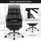 Ergonomic Adjustable High Back Rolling Computer Chair with Retractable Footrest