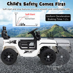 SEDOL 12V Electric Ride-On Truck for Kids with Parental Remote Control Dual 25W Motors All-Terrain Shock Absorbers LED Headlights and Soft-Start Safety System