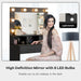 Modern Dressing Table Set with LED Lights Mirror and Drawer