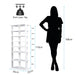 Extra Wide Wooden Vertical Shoe Rack with 7 Shelves
