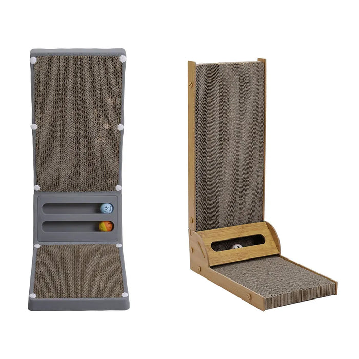L-Shaped Cat Scratching Board – Sturdy Corrugated Cardboard Cat Scratcher