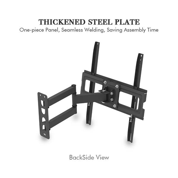 TV Stand for 32–65 Inch Screens – Single Arm Swivel Mount with Small Base, Tilt & Height Adjustable Bracket