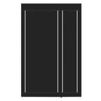 67" Portable Clothes Wardrobe – Fabric Closet with Hanging Rod (Black)