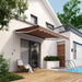 10x8ft Retractable Awning with Crank Handle