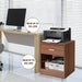 2-Tier Nightstand with Drawer and Open Component