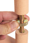 Wood Posture Stool with Angle and Height Adjustable for Gaming Computer Work