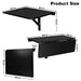 80 X 60 Cm Wall Mounted Folding Table Drop-Leaf Floating Writing Desk