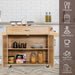 Rolling Kitchen Storage Trolley with Adjustable Shelf and Drawer