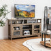 Living Room Console Table for Tvs with Wooden Fireplace and 2 Cabinets