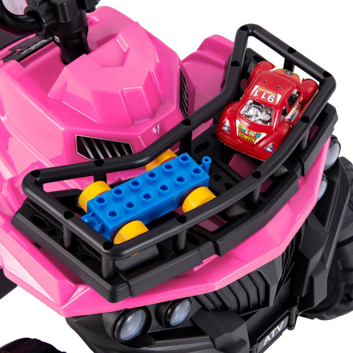 6V Kids Quad Ride-On – One-Button Start ATV with Tread Tires & MP3 Player