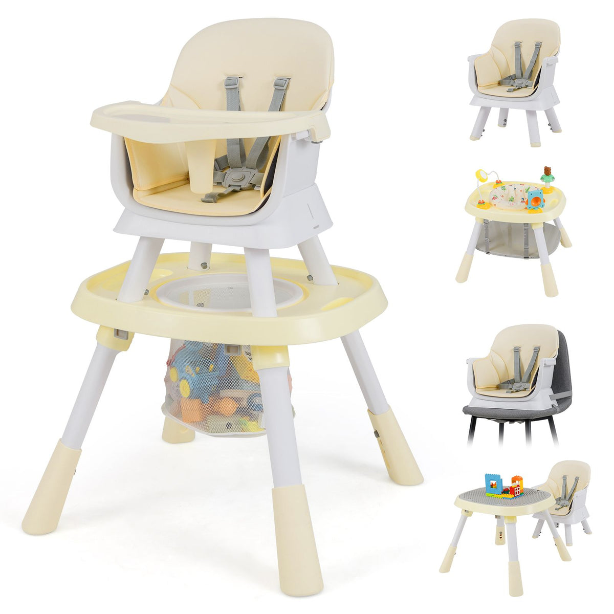 SEDOL 16-in-1 "Ultimate Explorer" High Chair & Activity Center — Convertible Sensory Station, Building Block Table, Booster Seat, and High Stool with 360° Rotating Seat – 6-36 Months
