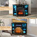 Corner TV Stand with Fireplace Insert and LED Lights
