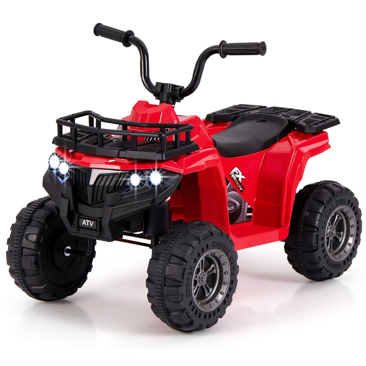6V Kids Quad Ride-On – One-Button Start ATV with Tread Tires & MP3 Player