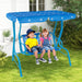 2-Seater Kids Swing Chair with Adjustable Canopy & Safety Belts