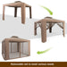 10x10ft Double-Tier Garden Gazebo with Vented Roof