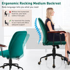 Adjustable Velvet Rocking Leisure Chair with Padded Seat