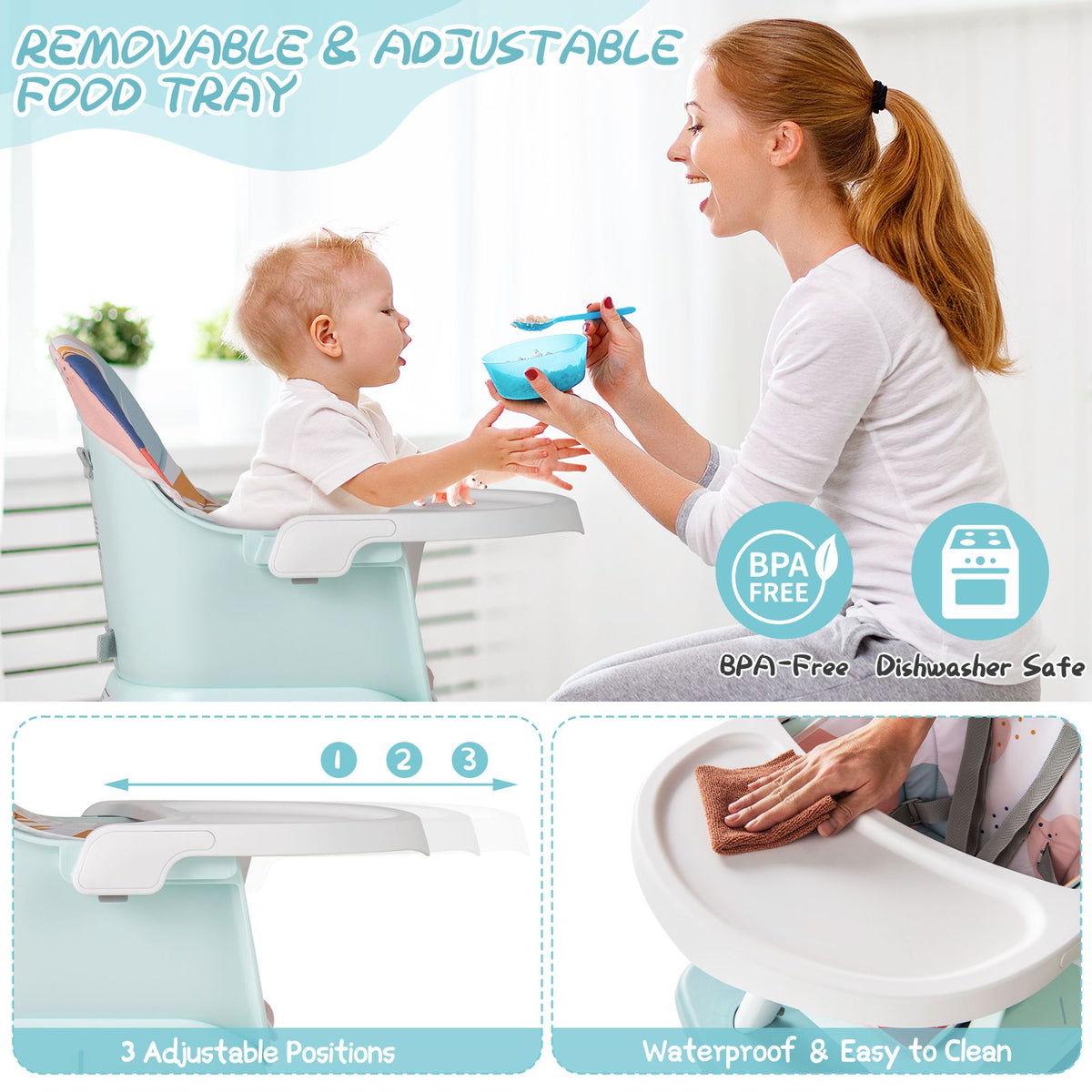 SEDOL 6-in-1 Ultimate Baby-to-Toddler High Chair & Activity Station with Building Block Tabletop Parental Booster Seat and Waterproof PU Leather Cushion – 25kg Capacity
