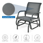Glider Rocking Chair – Outdoor Swing Seat with Steel Frame & Breathable Fabric