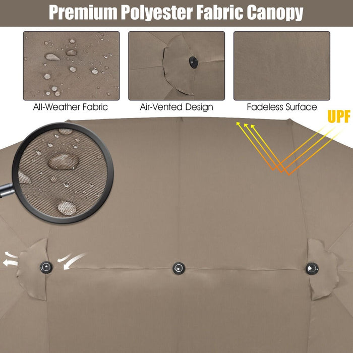 4.5m Double-Sided Outdoor Garden Parasol