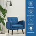 Mid-Century Modern Upholstered Accent Chair with Rubber Wood Legs