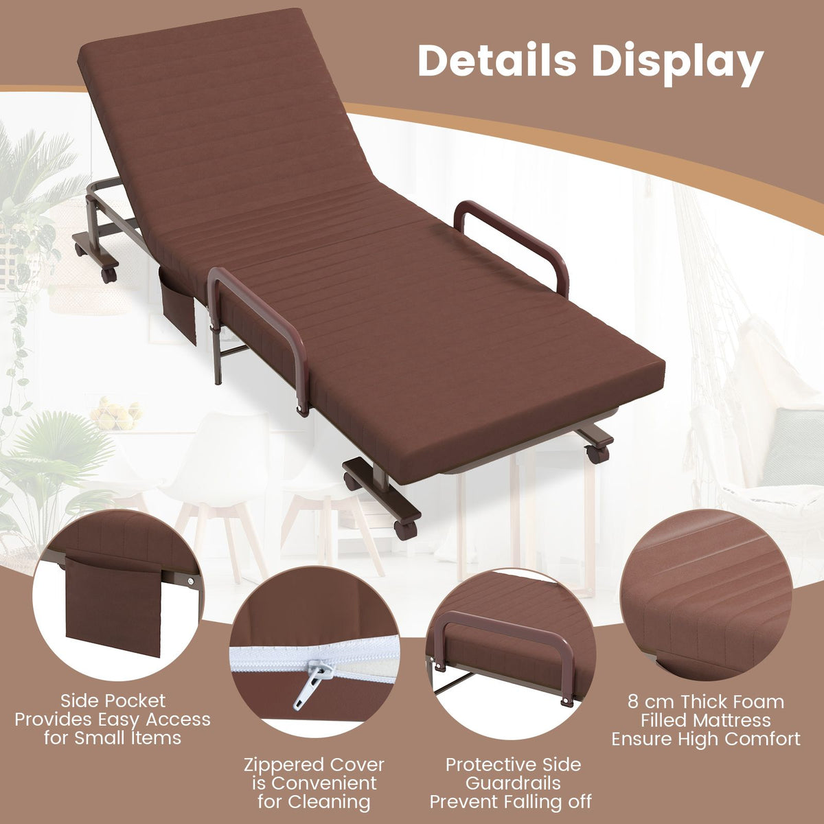 Folding Sofa Bed with Mattress