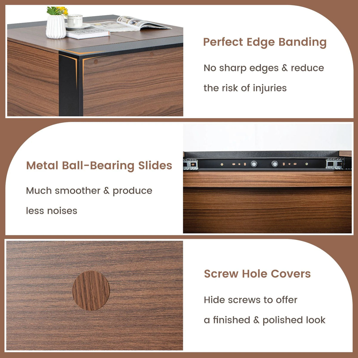 92Cm Square Coffee Table with Sliding Top and Hidden Compartment