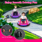 SEDOL 12V High-Performance Kids Bumper Car with 360° Rotation Parental Remote Control Wireless Bluetooth Audio and LED Light Show – 30kg Capacity