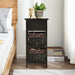 Bedside Table Made of Paulownia Wood in Country House Style