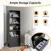 6-Tier Modern Wooden Bookshelf with 4 Open Shelves and 2 Drawers