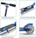 Aluminium Folding Stunt Scooter with LED Wheels – Kids T-Bar Kick Scooter