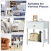 2 Pieces Wooden Nightstand with Drawer and Storage Shelf