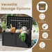 380L Outdoor Storage Deck Box – Resin Garden Storage Chest with Lockable Lid & Wheels